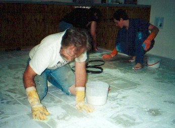 Grouting The Kitchen Tile
